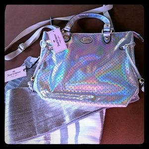 Holographic juicy couture purse and scarf